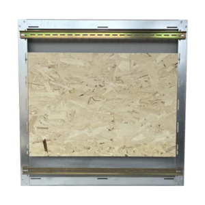 Pannello in legno con 2 barre DIN per impianti elettrici industriali